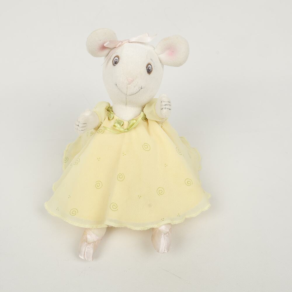 Vintage American Girl Angelina Ballerina Mouse Doll 9'' Plush Yellow Dress Cute